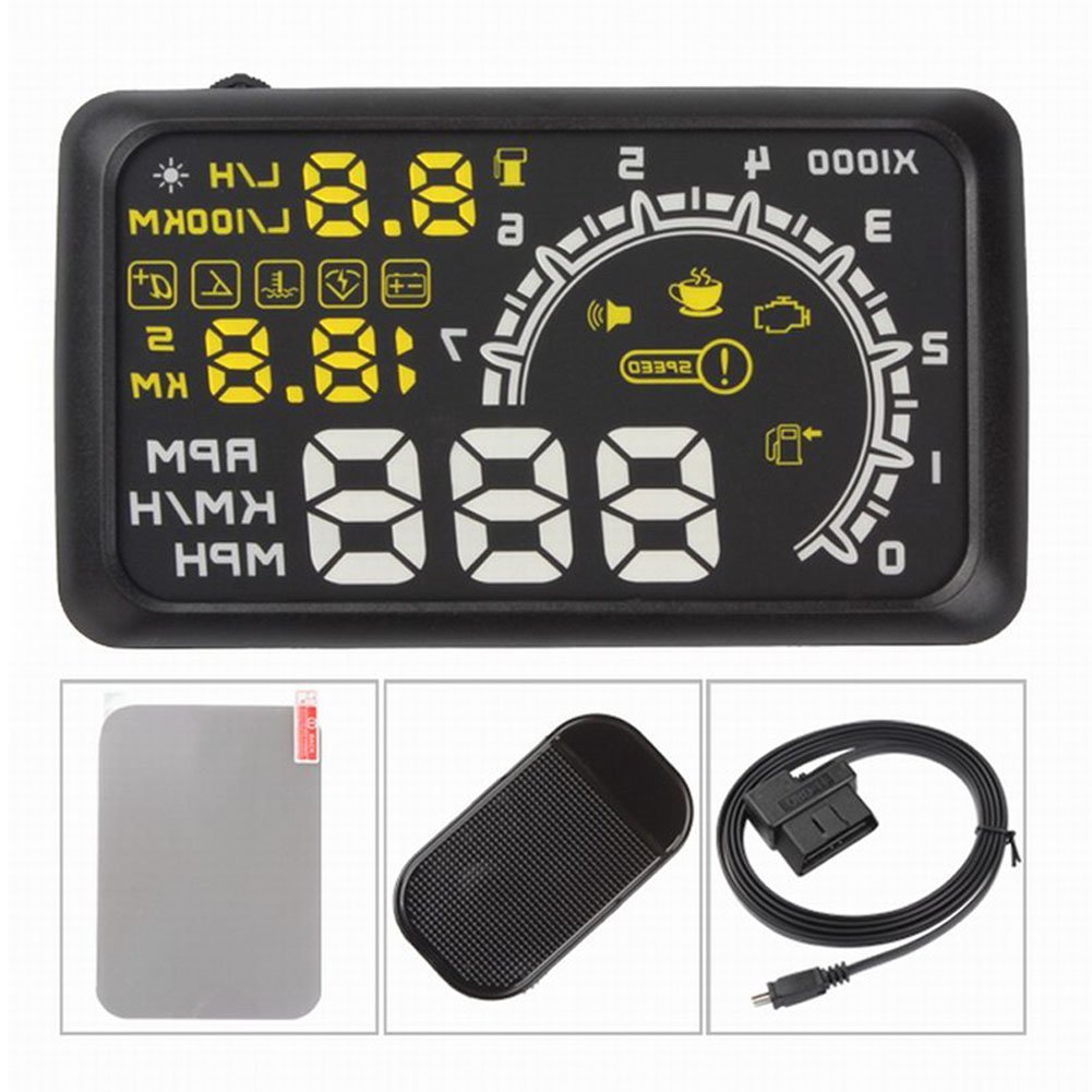 New Car HUD Head Up Display OBD II OBD2 Auto Gauge 5.5" Dash Screen